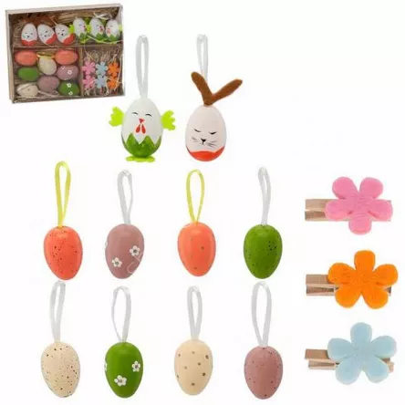 Zestaw 20 ozdób Wielkanocnych do dekoracji *8135