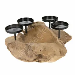 Świecznik drewniany 30x15cm