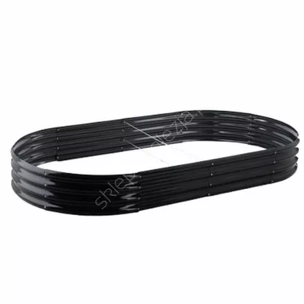 Grządka warzywna 180*90*30cm owalna antracyt