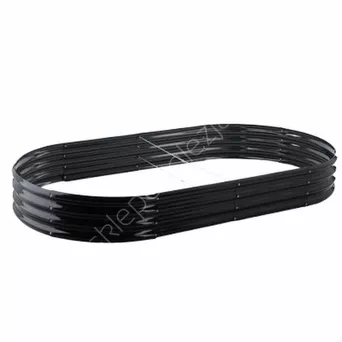 Grządka warzywna 180*90*30cm owalna antracyt