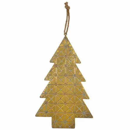 Zawieszka Choinka metalowa złota 31,5x51,5cm