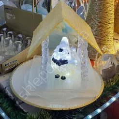 Lampki Karmnik z ptaszkiem akrylowy 26cm 20Led