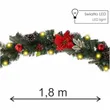 Girlanda LED 180cm czerwono-złota