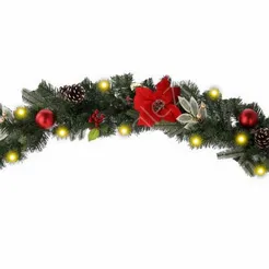 Girlanda LED 180cm czerwono-złota