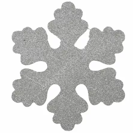 Zawieszka Śnieżynka 25cm srebrna