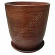 Doniczka cer Eko-Cer Nova 6 drewno brąz
