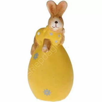 Zając ceramiczny z jajkiem