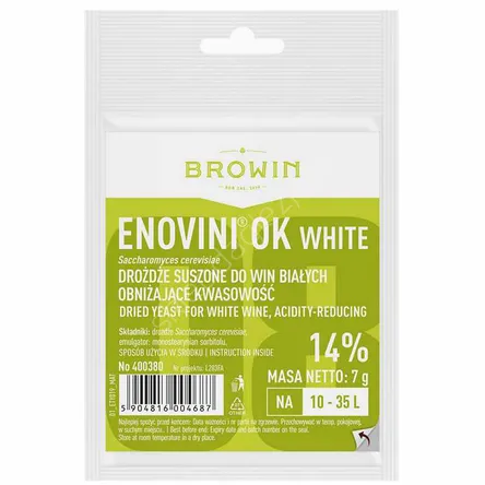Drożdże Enovini OK WHITE obniżające kwasowość