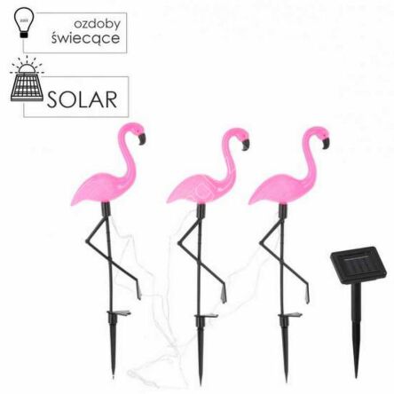 Lampa solarna 25X15X53cm Flamingi