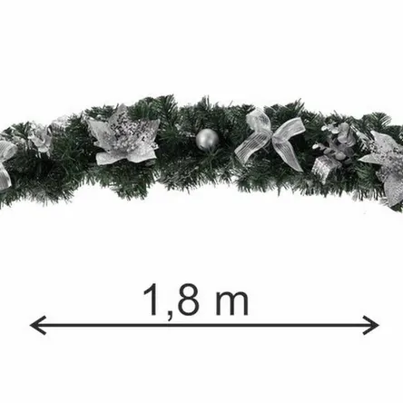 Girlanda 180cm srebrna