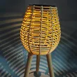 Lampion solarny na nogach naturalny 52cm