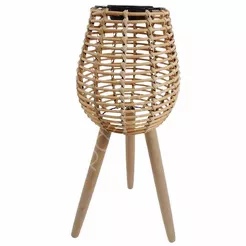 Lampion solarny na nogach naturalny 52cm