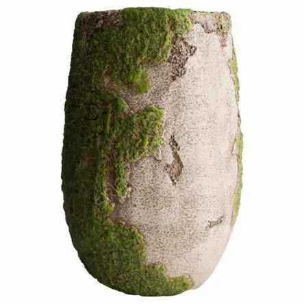 Wazon cement z motywem roślinnym 21,5x32cm