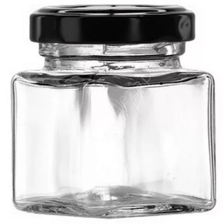 Słoiczek  50ml kwadratowy z zakrętką kpl 12szt