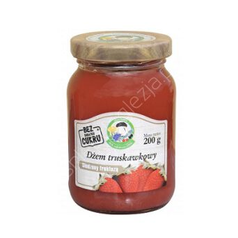 Konfitura Dżem Truskawka słodzony fruktozą 200g