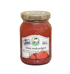 Konfitura Dżem Truskawka słodzony fruktozą 200g