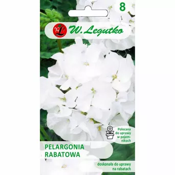 Pelargonia rabatowa Gama F1 biała 0,05g  L