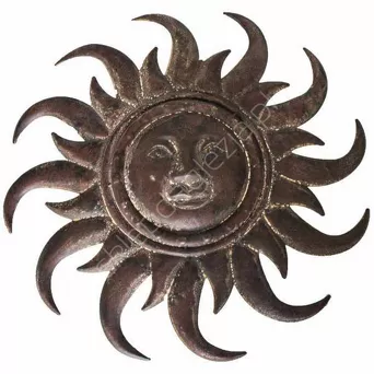 Dekoracja na ścianę metalowa słońce