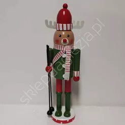 Bałwan w ubraniu dziadka do orzechów 38cm