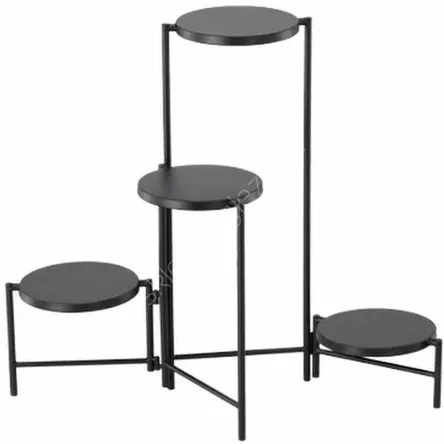 Stojak na kwiaty 4-poziomowy 60cm czarny