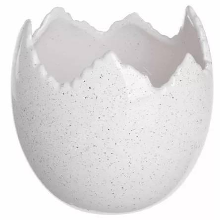 Osłonka skorupka nakrapiana 12X11cm biała