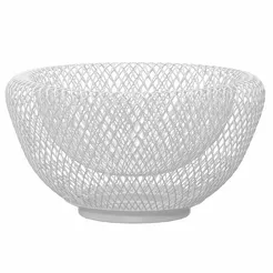 Koszyk metalowy podwójny biały 20x11cm