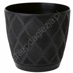 Doniczka Form Flow Petit Eco Rec z podst. 13 czarna