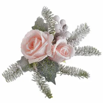 Roślina ośnieżona na klipsie