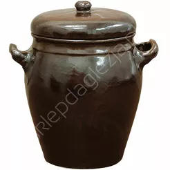 Garnek kamionka 1,6l z pokrywką rustykalny 