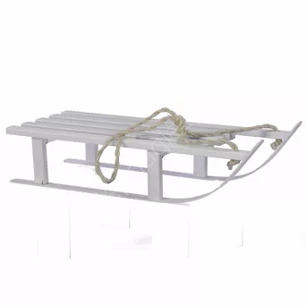 Sanki drewniane białe 21x51cm