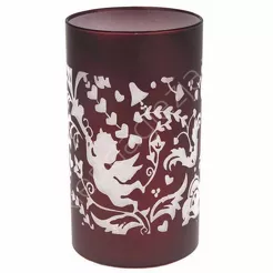 Świecznik szklany LED Anioły duży