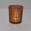 Świecznik szklany walec złoty tealight 7x8cm