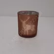 Świecznik szklany walec złoty tealight 7x8cm - 3