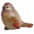 Ptak ceramiczny  beżowo czerwony