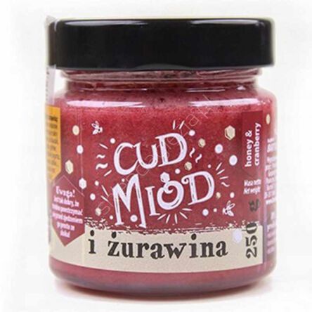 Miód 0,25kg żurawina Cud Miód