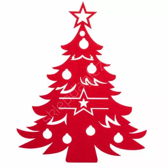 Etui na sztućce 21*17cm czerwona choinka 4szt