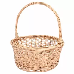Wiklina Koszyk rattanowy 34x34x16/40cm z rączką naturalny