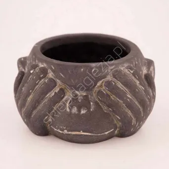 Doniczka Dijk Głowa małpka szara 17x16x9,5cm