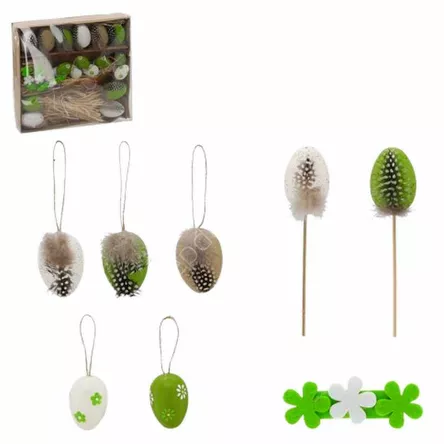 Zestaw 21 ozdób Wielkanocnych do dekoracji *8166