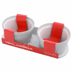 Kokilki do zapiekania Solid 180ml 2szt szare