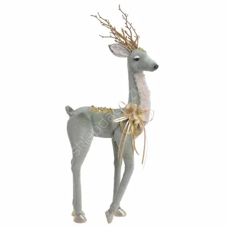 Renifer zielony tekstylny 45cm