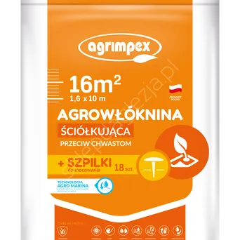 Agrowłóknina 1,6*10 Marina P50 czarna+szpilki