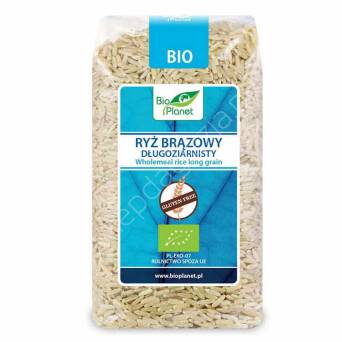 BIO Ryż brązowy długoziarnisty bezglutenowy 500g 