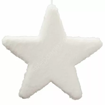 Gwiazda dekoracyjna 25cm biała