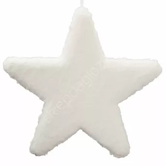 Gwiazda dekoracyjna 25cm biała