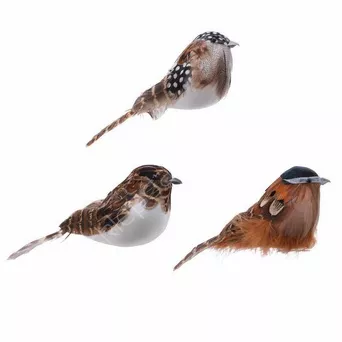 Zawieszka Ptaszek brązowy 6cm