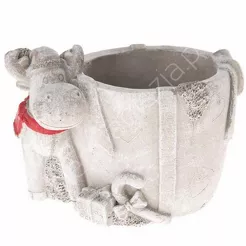 Doniczka cer Dakls Beton Renifer h-12cm
