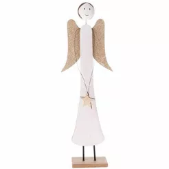 Anioł drewniany biały 49cm