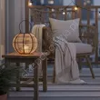 Lampion drewniany 2924cm naturalno-czarny