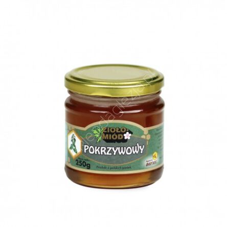 Miód z pokrzywą 0,25kg słoik